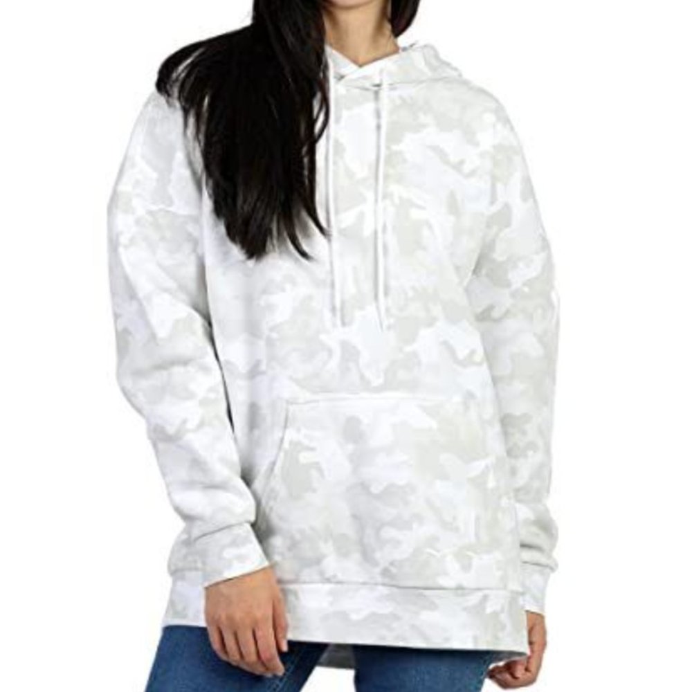 NWT LaZypants Women’s Hoodie Camo White Grey